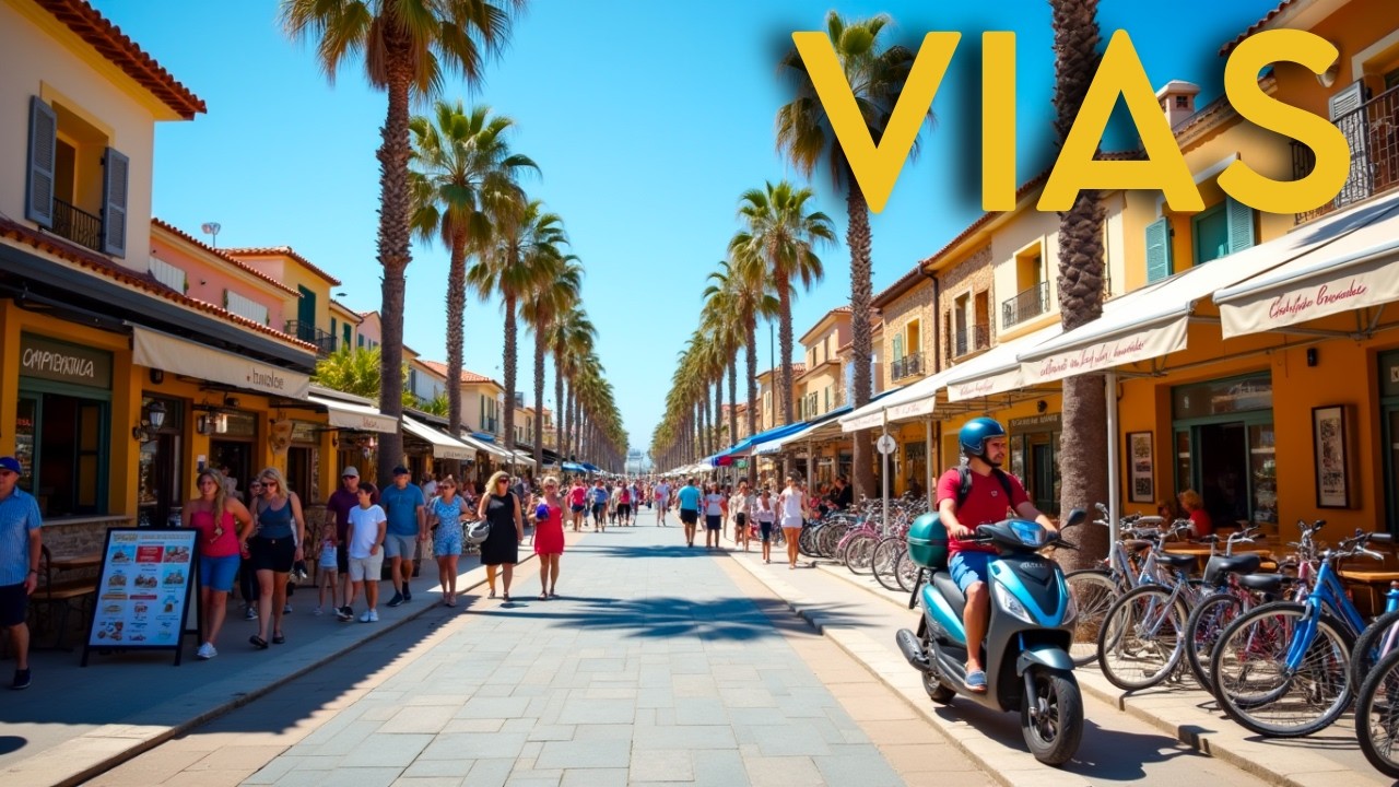 Vias , France 🇫🇷 Walking tour 4K |  the Mediterranean Coast
