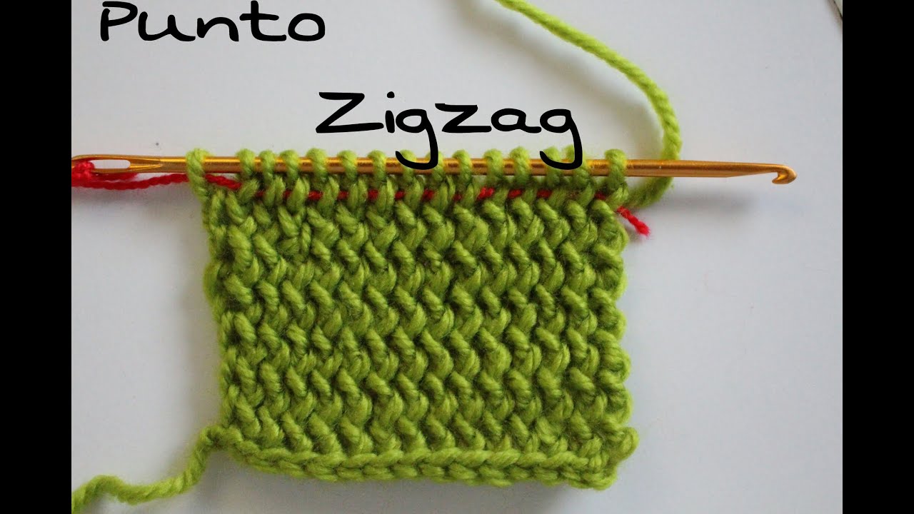 Punto Zigzag paso a paso ( Crochet ) Agujas # KNOOKING #