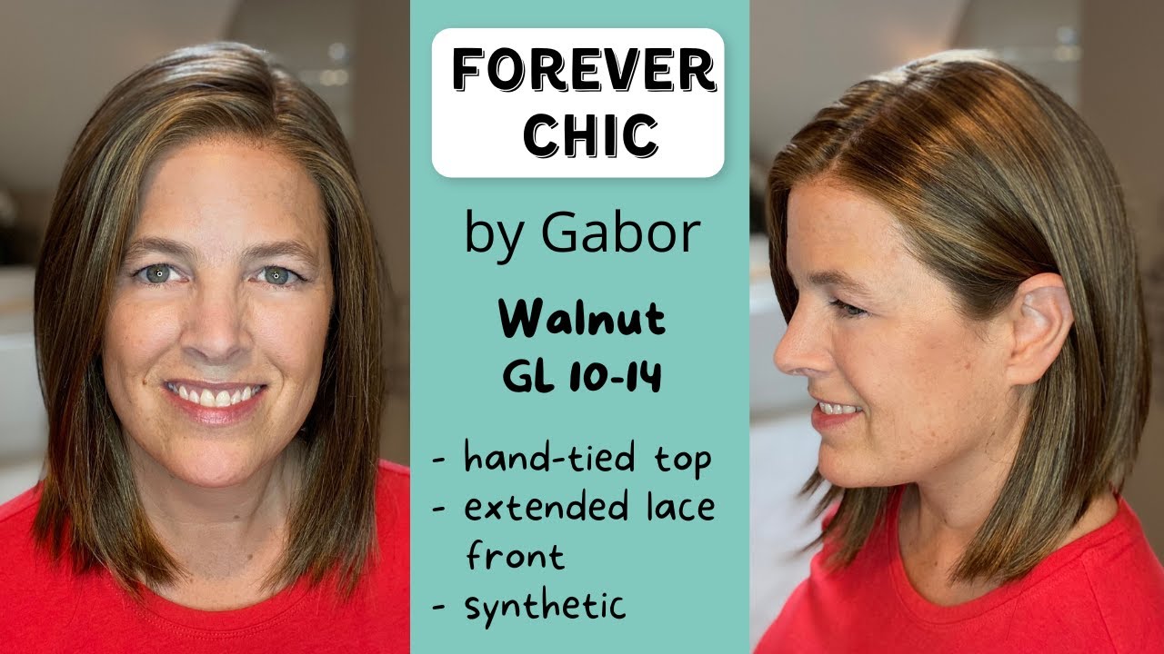 Forever Chic by Gabor in Walnut, GL10-14, Wig Review, How to Steam Style and Pluck Straggler Knots