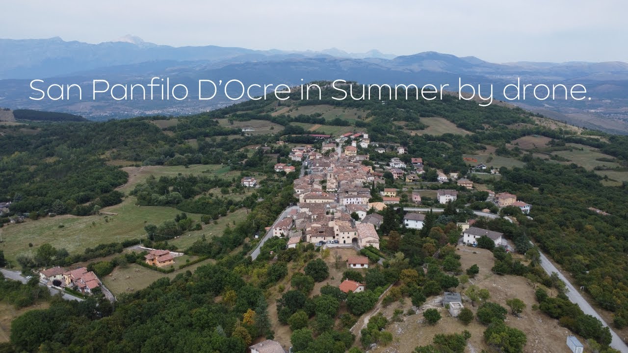 San Panfilo D'Ocre in summer by drone.