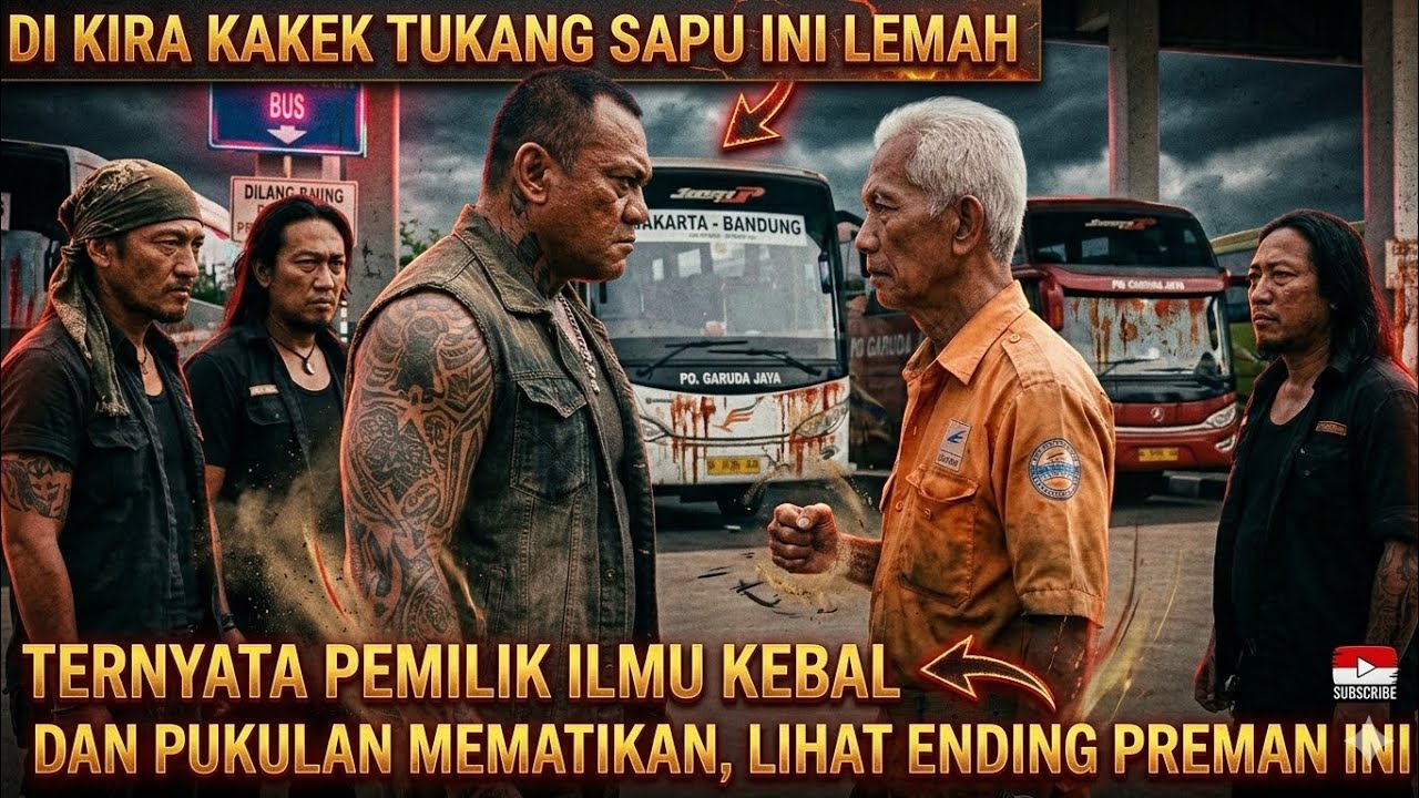 DIKIRA LEMAH‼️TERNYATA KAKEK TUKANG SAPU TERMINAL INI KEBAL SENJATA DAN PUNYA PULULAN MAUT 