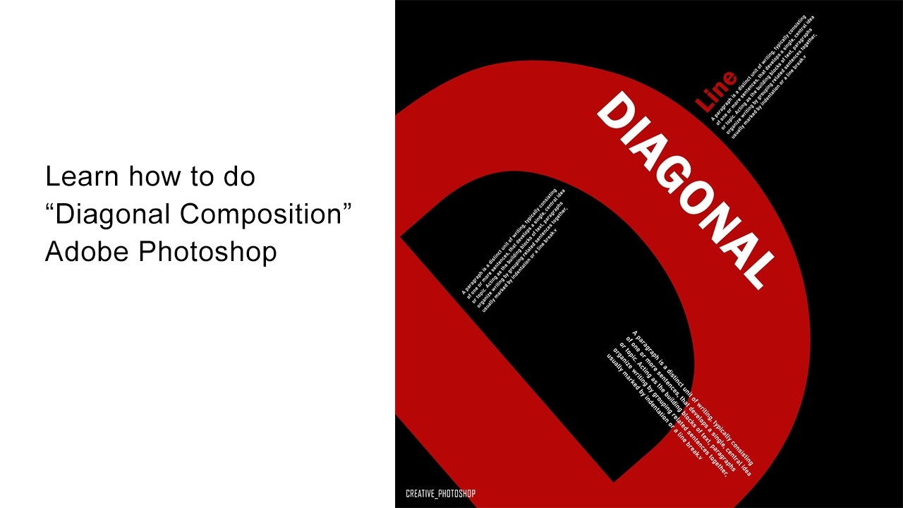 How to do a diagonal composition poster | Photoshop