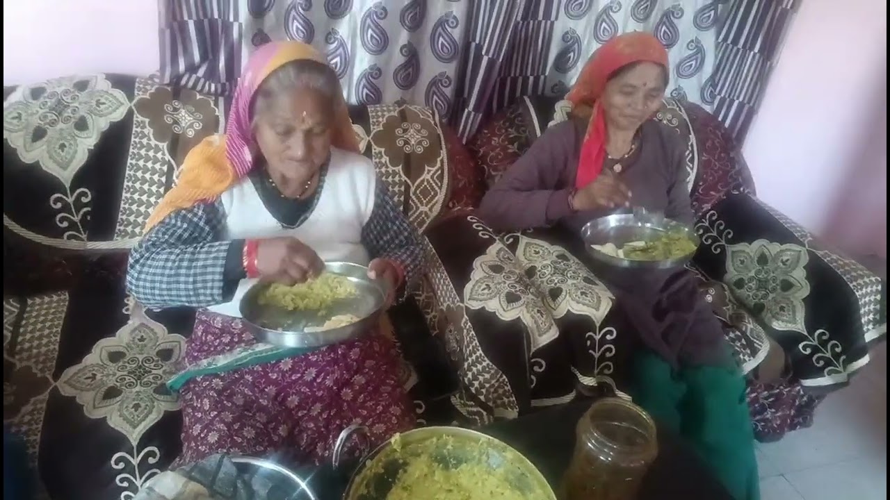 सासू जी ने बनाया आज भट्ट का  गजडा#पहाड़ी डिश
