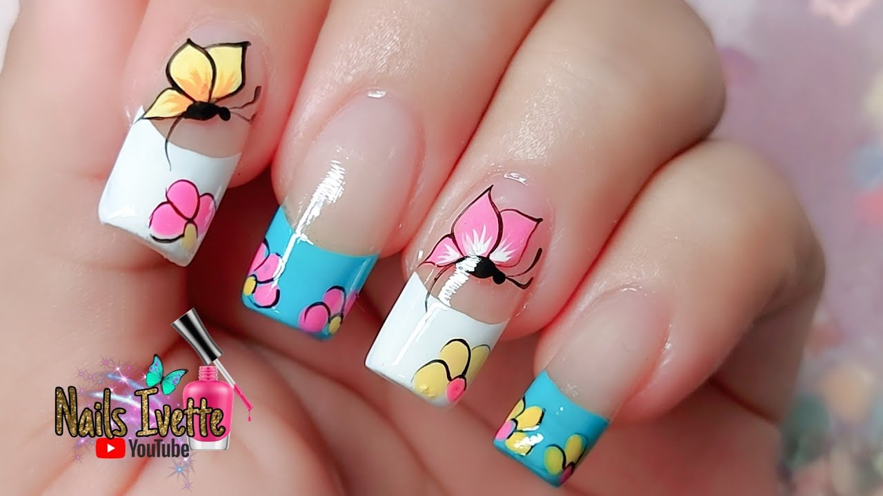 Decoración de uñas a mano alzada /cómo decorar las uñas / diseño de uñas paso a paso