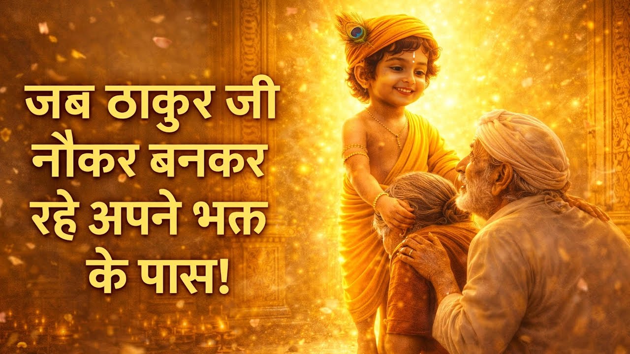 जब ठाकुर जी सालों तक नौकर बनके अपने भक्त की सेवा की! @BhaktiPath #indreshji 
