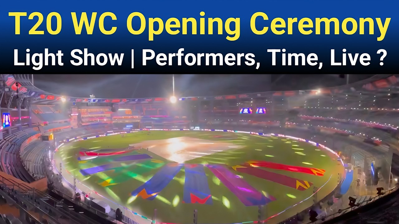T20 World Cup 2026 Opening Ceremony Light Show Rehearsal | Performers, Time & Live Stream Update