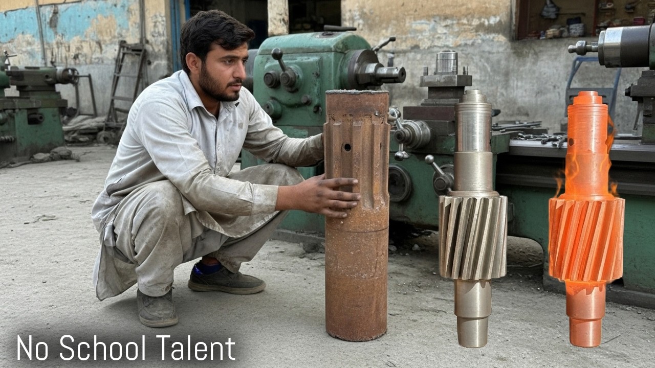 Impossible? Afghan Machinists Shape 700KG Metal Into Precision Shaft with old Machines!
