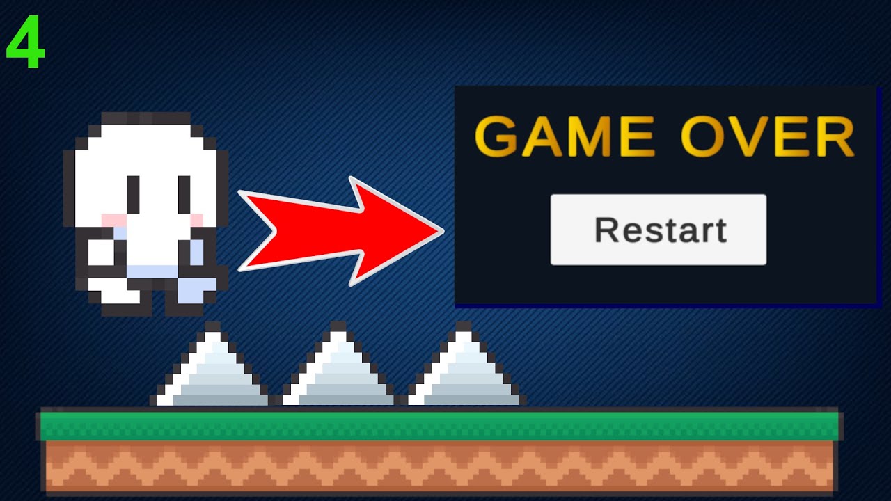 Unity Game Over Screen und Hindernisse | #4
