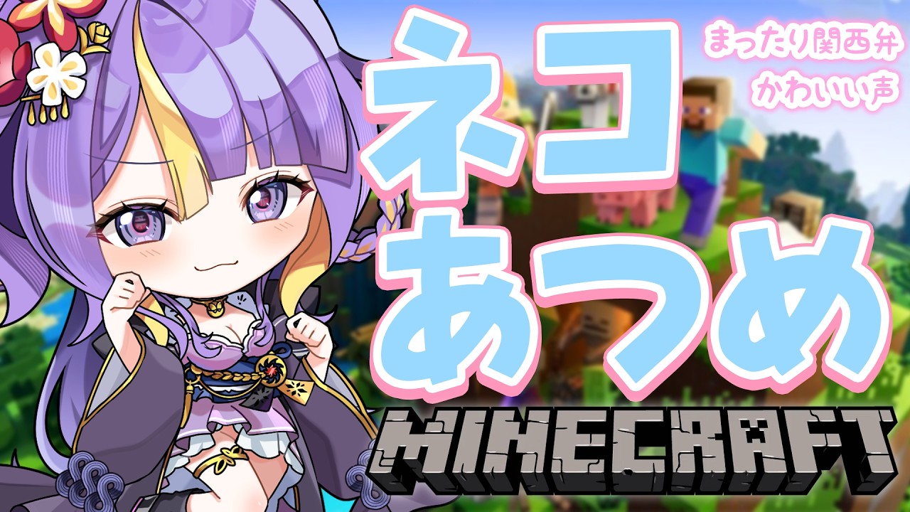 【 #朝活  / Minecraft 】2/22🐾なのでネコ集める！！！🌸🐾ほんわか関西弁です♡作業BGMにどうぞ！【 #猫滅刃とばり / 新人Vtuber / トリステ】