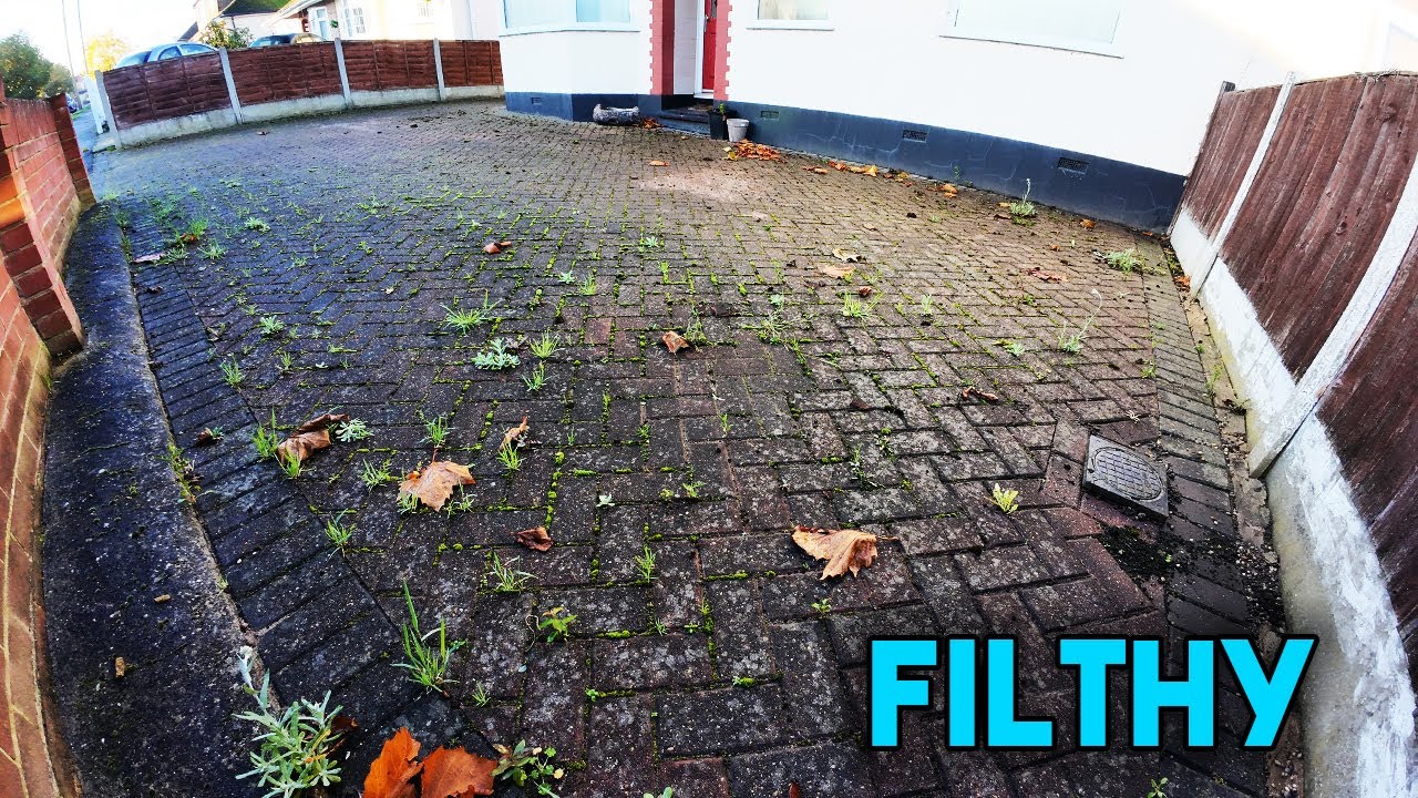 I Was SHOCKED at how DIFFICULT this was! 30 Year Old Block Paved Driveway Pressure Washed!