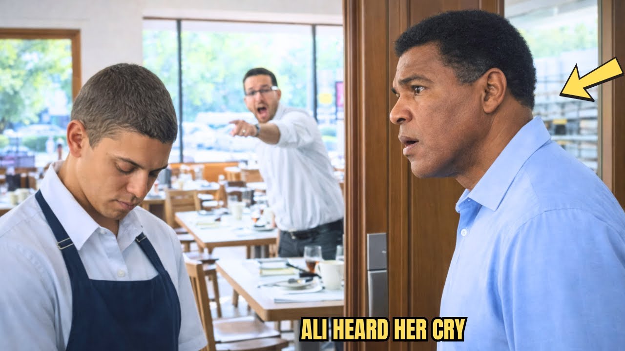 Muhammad Ali Secretly Walks Into His Own Restaurant — Stops Cold When He Hears a Server Crying.