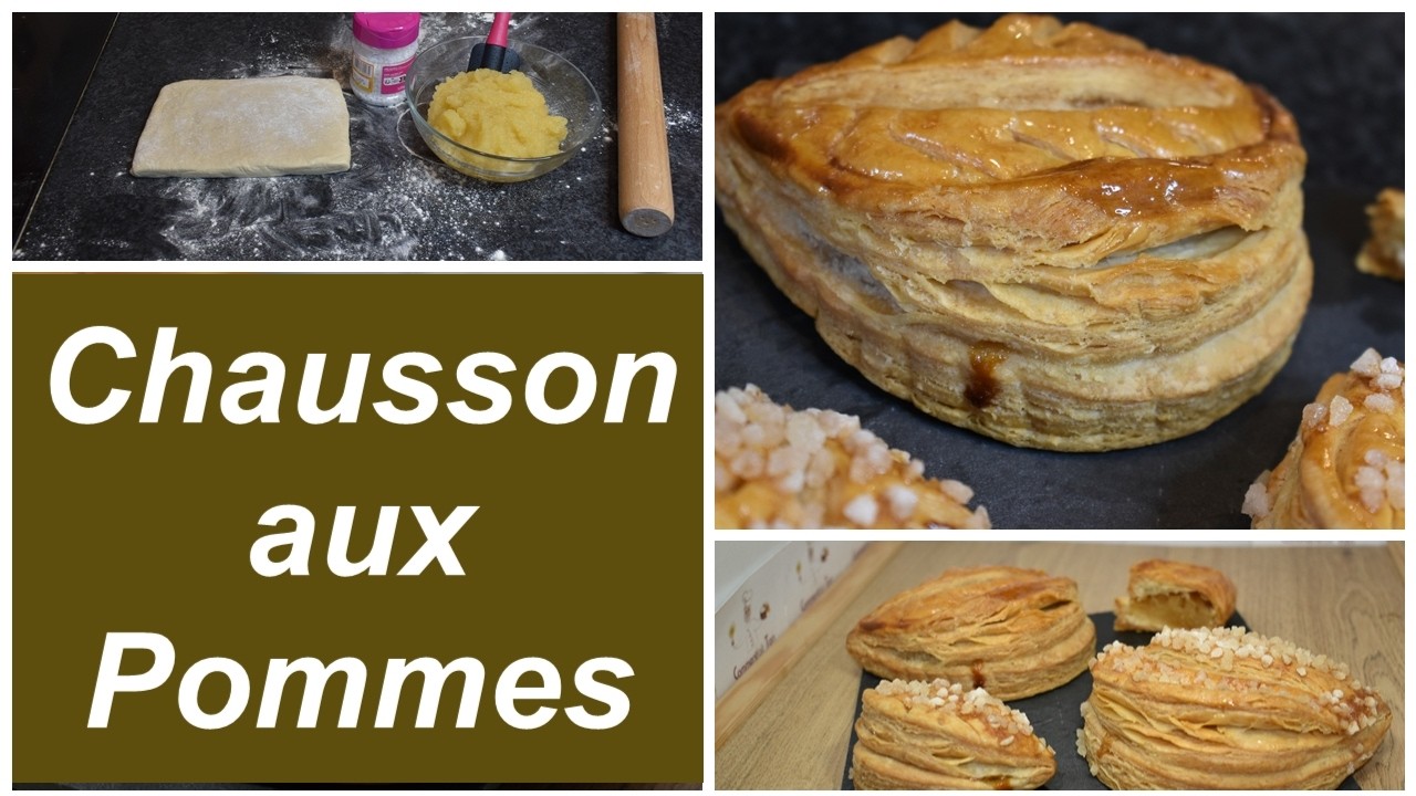 Chausson aux pommes classique et chausson pomme, sucre grain,   d&eacute;licieusement feuillet&eacute; et fondant