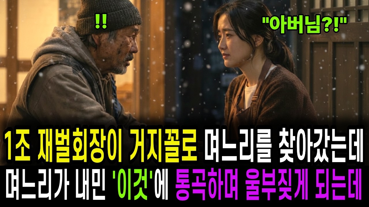 1조 자산가 회장이 거지꼴로 막내 며느리를 찾아갔는데, 쫓겨났던 며느리가 내민 '이것'에 통곡하며 울부짖게 되는...