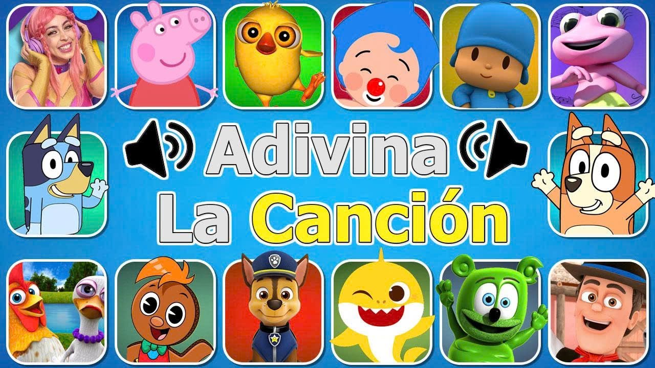 🎶Adivina Canciones Infantiles | Quiz Musical para Niños 😄🎵Bluey 💙 Granja| ¿Cómo se llama la canción?