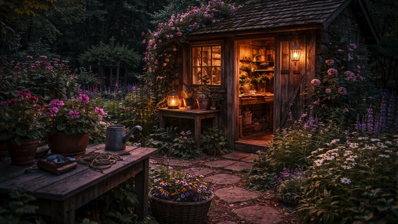 Secret Garden Potting Shed 🌸 | Quiet Cottage Garden Escape
