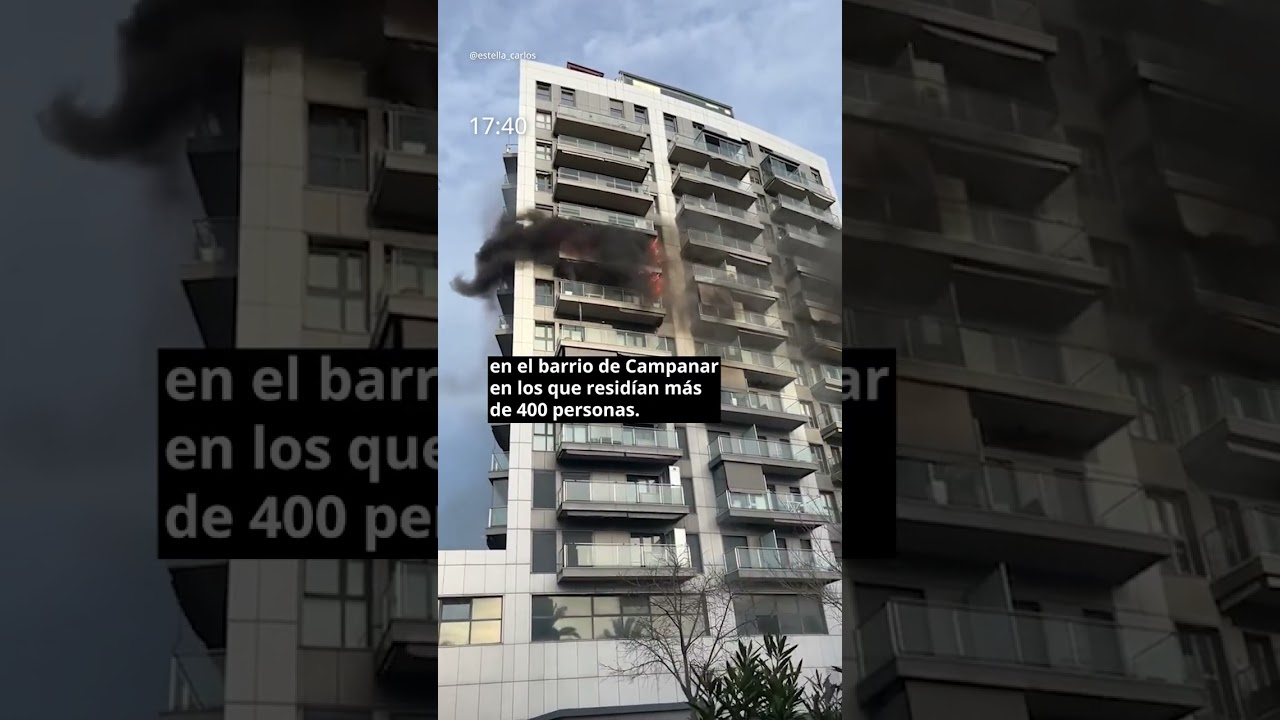 Así se extendió el fuego en el edificio de Valencia, minuto a minuto