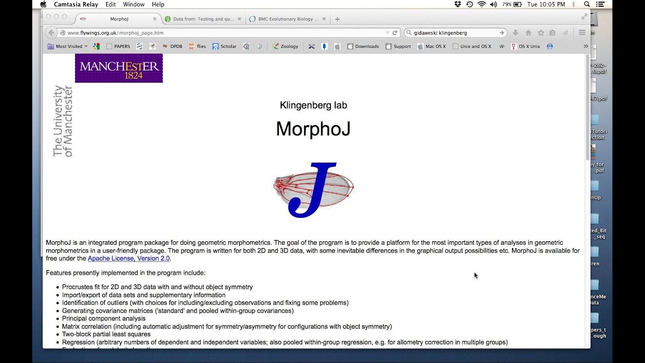 MorphoJ Tutorial 1- 4ED3 (Evolutionary Developmental Biology)
