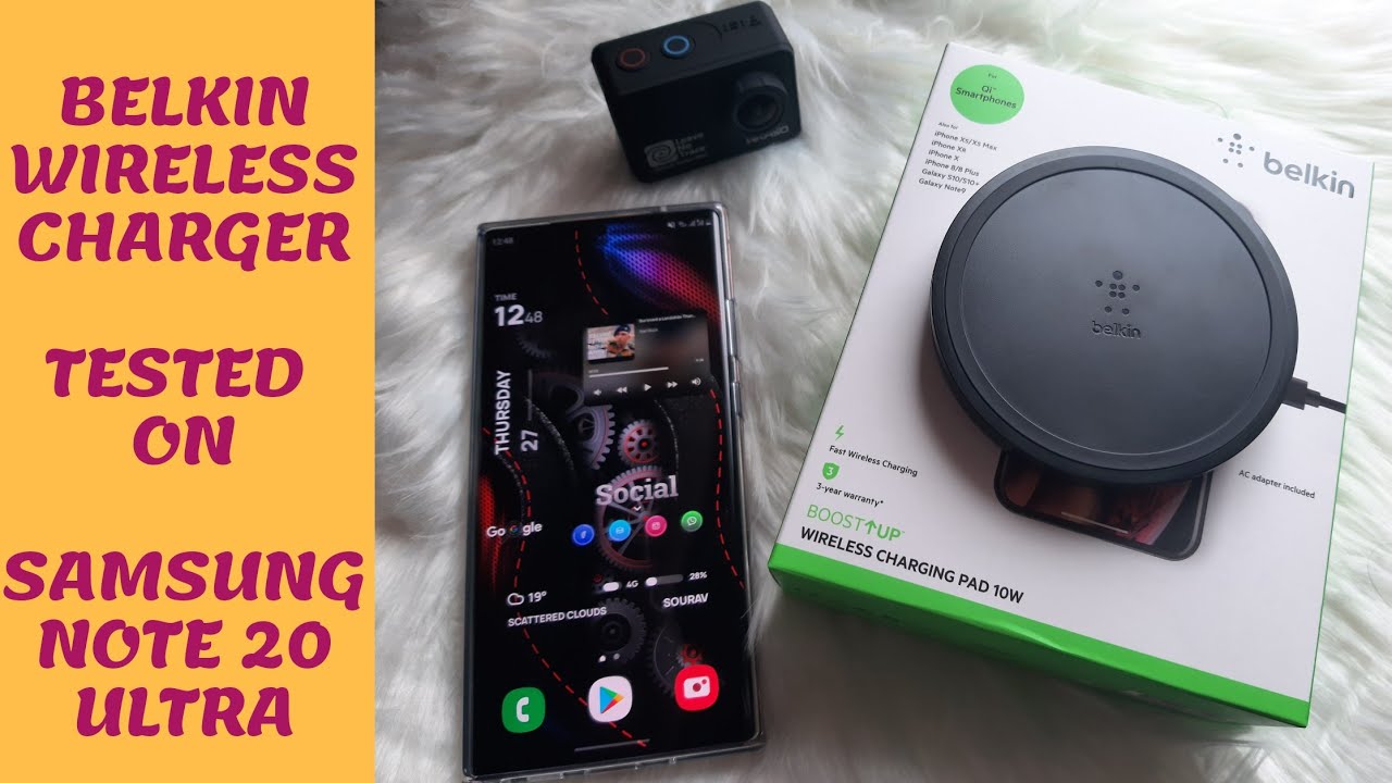 Belkin Wireless Fast Charger Unboxing and Review | Test on Samsung Note 20 Ultra | Hindi