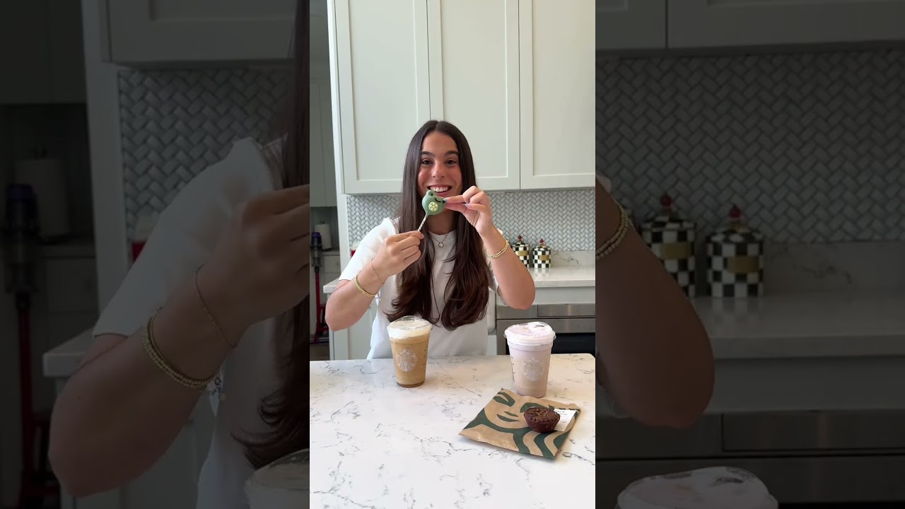 TASTE TESTING THE NEW STARBUCKS SPRING MENU 😬👀💜🐸🥥 Have you tried it?!👇🏻 #starbucks