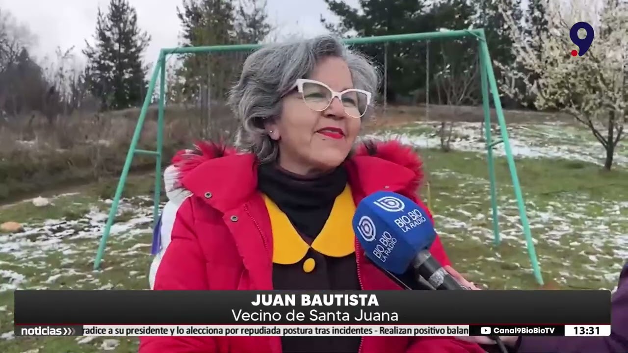 Santa Juana registr&oacute; una sorpresiva nevada en tres sectores de la comuna