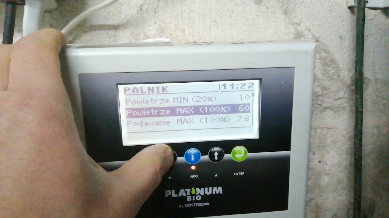 Moje ustawienia palnika Platinum Bio 16 kw Kostrzewa