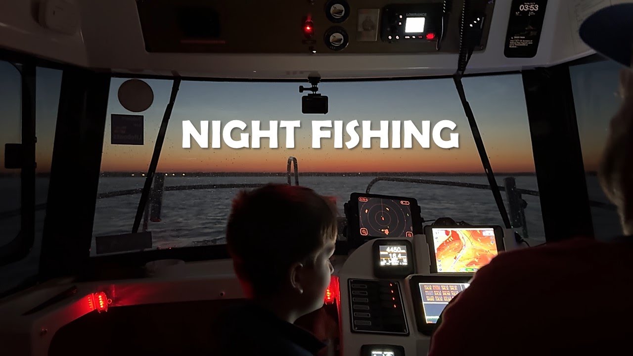Moonlight Fishing 10 Miles Offshore in a Merry Fisher!