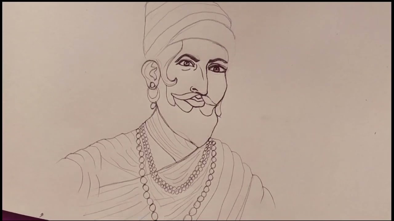 Chhatrapati Shivaji Maharaj Sketch 🎨|Realistic Pencil Drawing | Aayang drawing 