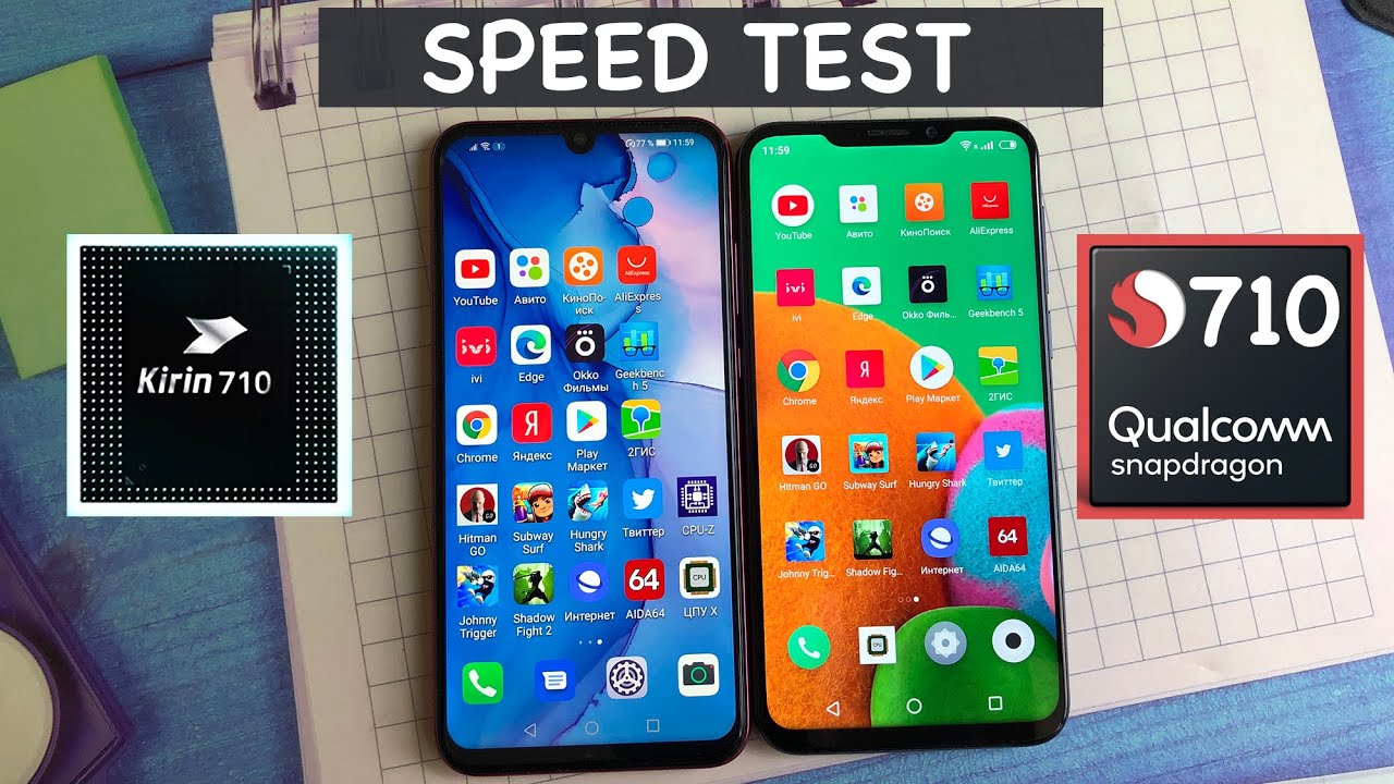 Snapdragon 710 vs Kirin 710 speed test