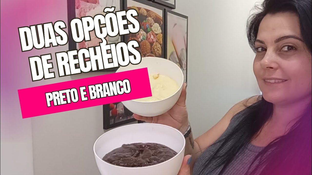 RECHEIO DE BRIGADEIRO PRETO E BRANCO PARA BOLOS.