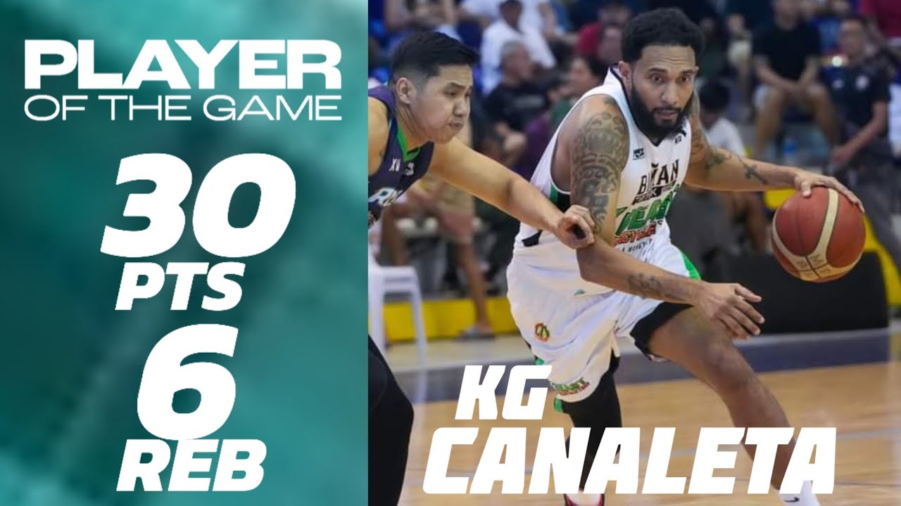 KG CANALETA | PLAYER OF THE GAME,  30 PTS 6 REB vs. RIZAL XENTRO MALL | MPBL REGULAR SEASON 2024