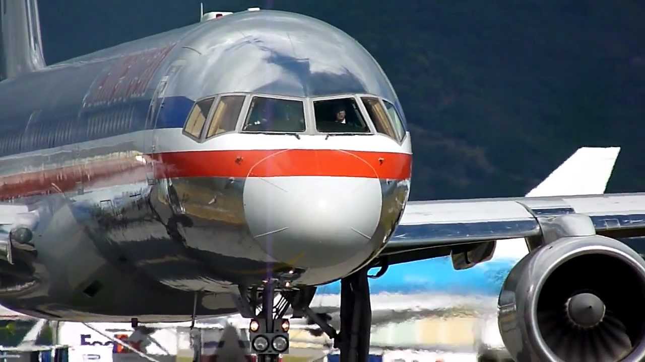 St. Maarten - American Airlines 757 Takeoff [HD]