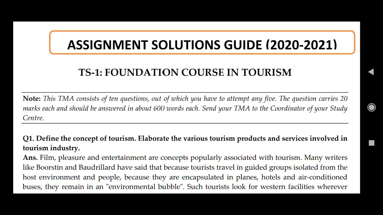 TS 1 Ignou Solved Assignment