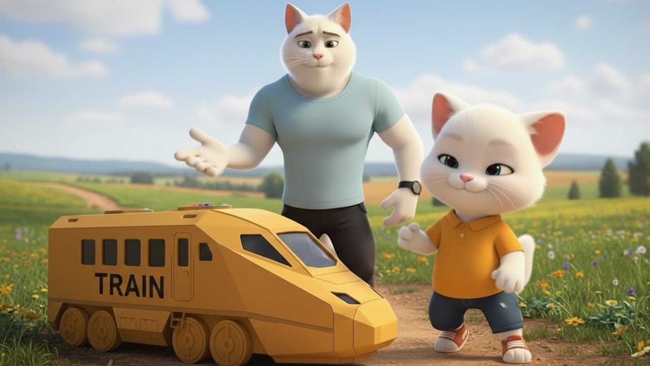 Everyone Laughed at kitten's Cardboard Train, Until the Final Moment Changed Everything|AI Cat Story
