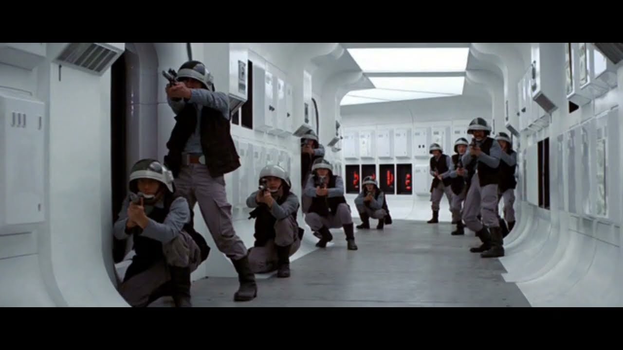 Star Wars IV Guerre Stellari 1977 Harrison Ford Mark Hamill Carrie Fisher Alec Guinness Clip1