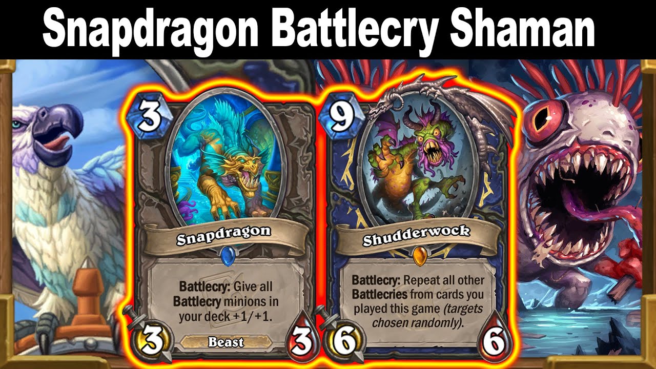 NEW Snapdragon Battlecry Quest Shaman Is CRAZY OP! Throne of the Tides Mini-Set | Hearthstone