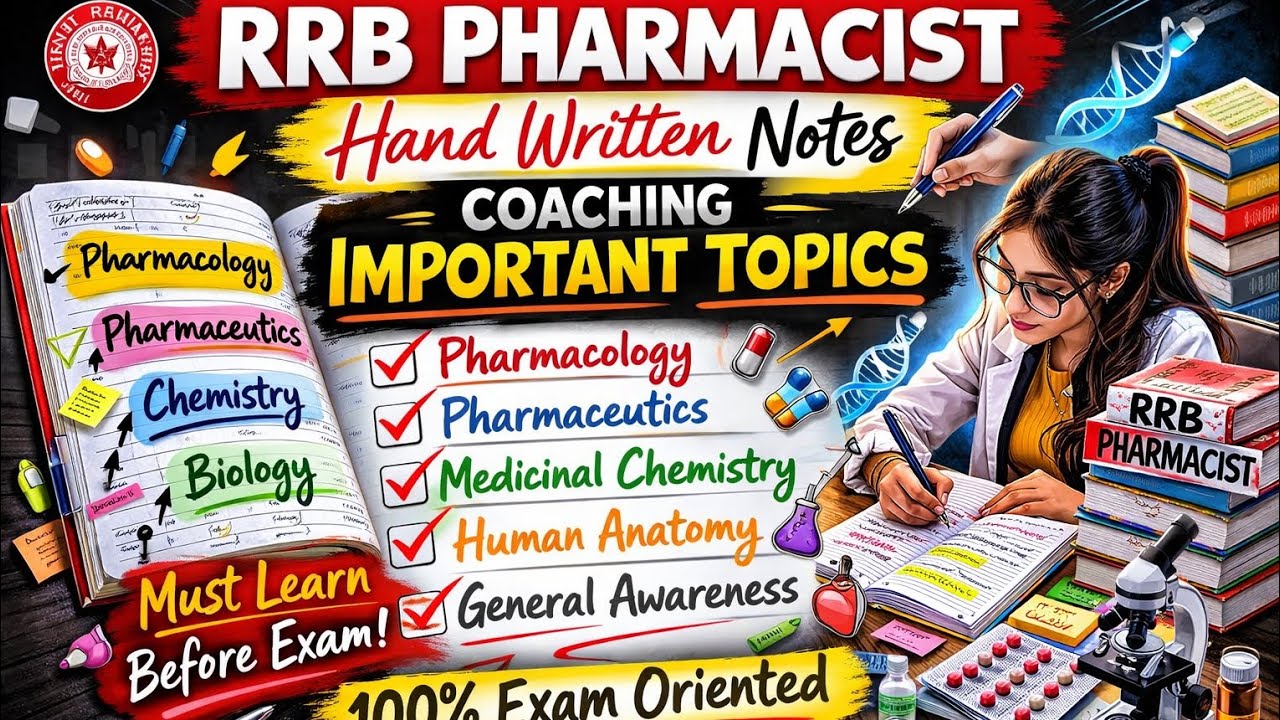 100%exam oriented mcq's must watch coaching handwritten notes #rrbpharmacist #rrb #competitiveexams