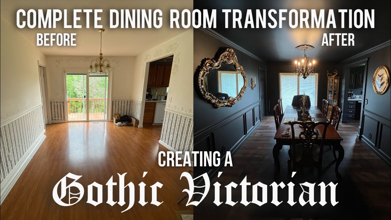 Gothic Victorian Dining Room Complete Transformation