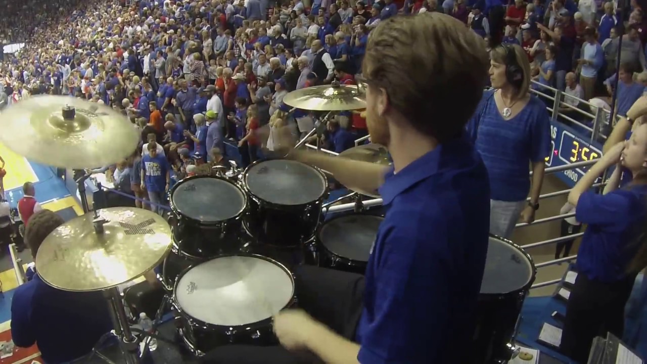 Kansas Basketball Band Drums TCU Game (13 Straight!)