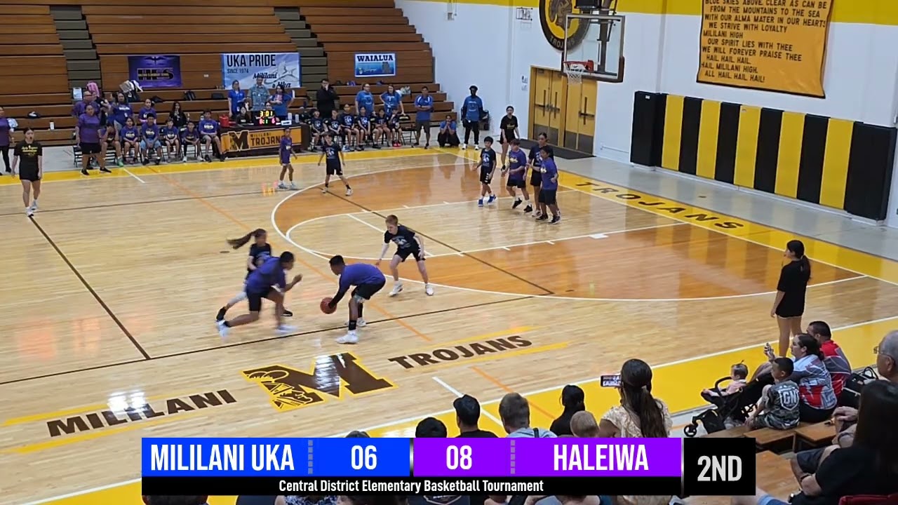 Central District Elementary Basketball Tournament - Mililani Uka* vs Haleiwa