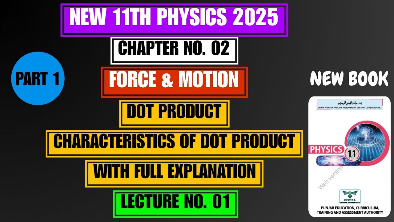 Dot Product | Part 1 | Characteristics | Chapter 02 | Force & Motion | New 11th Physics 2025