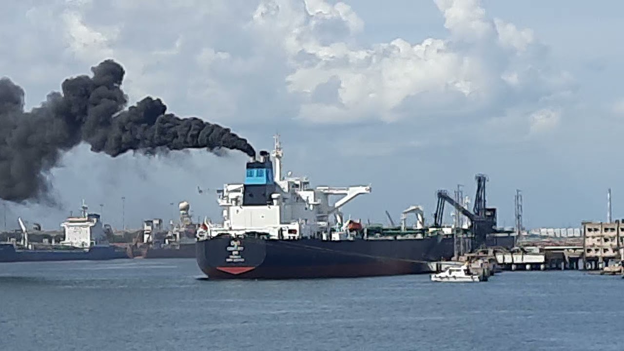 ship- black smoke