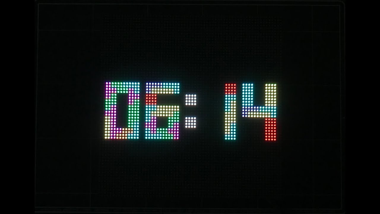 INTERNET CLOCK WITH RGB LED MATRIX 64x64