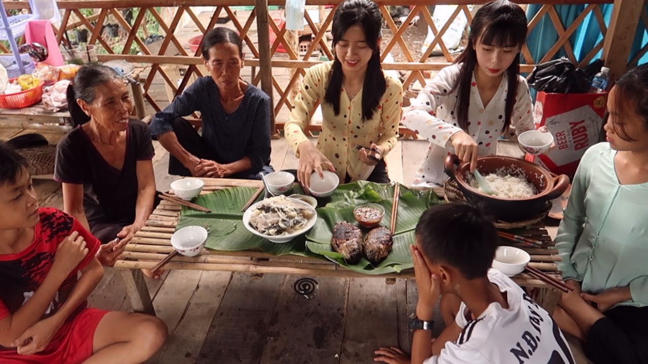 Bữa Cơm Ngày Mưa Với Cá Rô Nướng Sa Tế + Canh Chua Xiêm Lo ● Nắng Đẹp Miền Tây | NĐMT #92