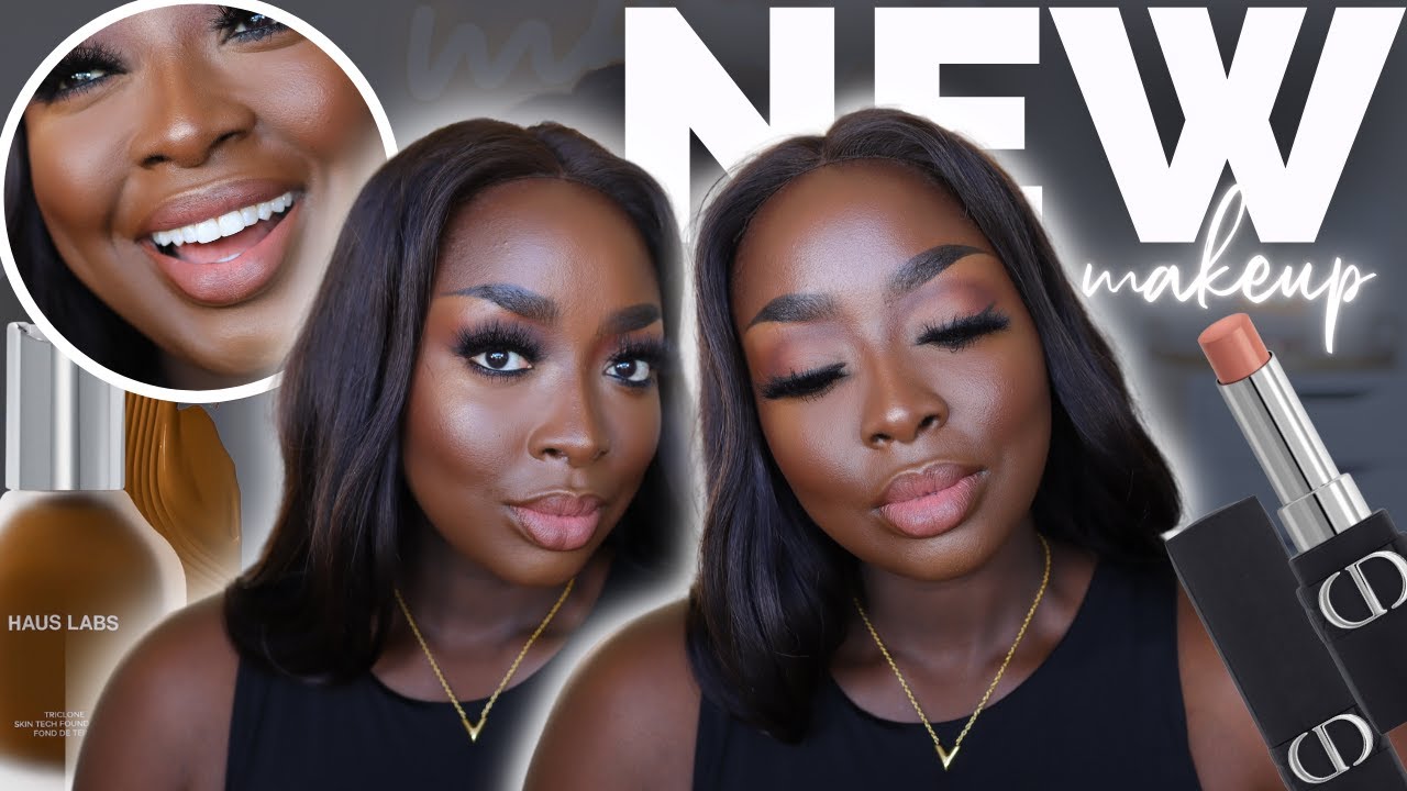 HAUS LABS foundation first impression dark skin + Urban Decay MINI HEAT PETITE palette | MenaAdubea