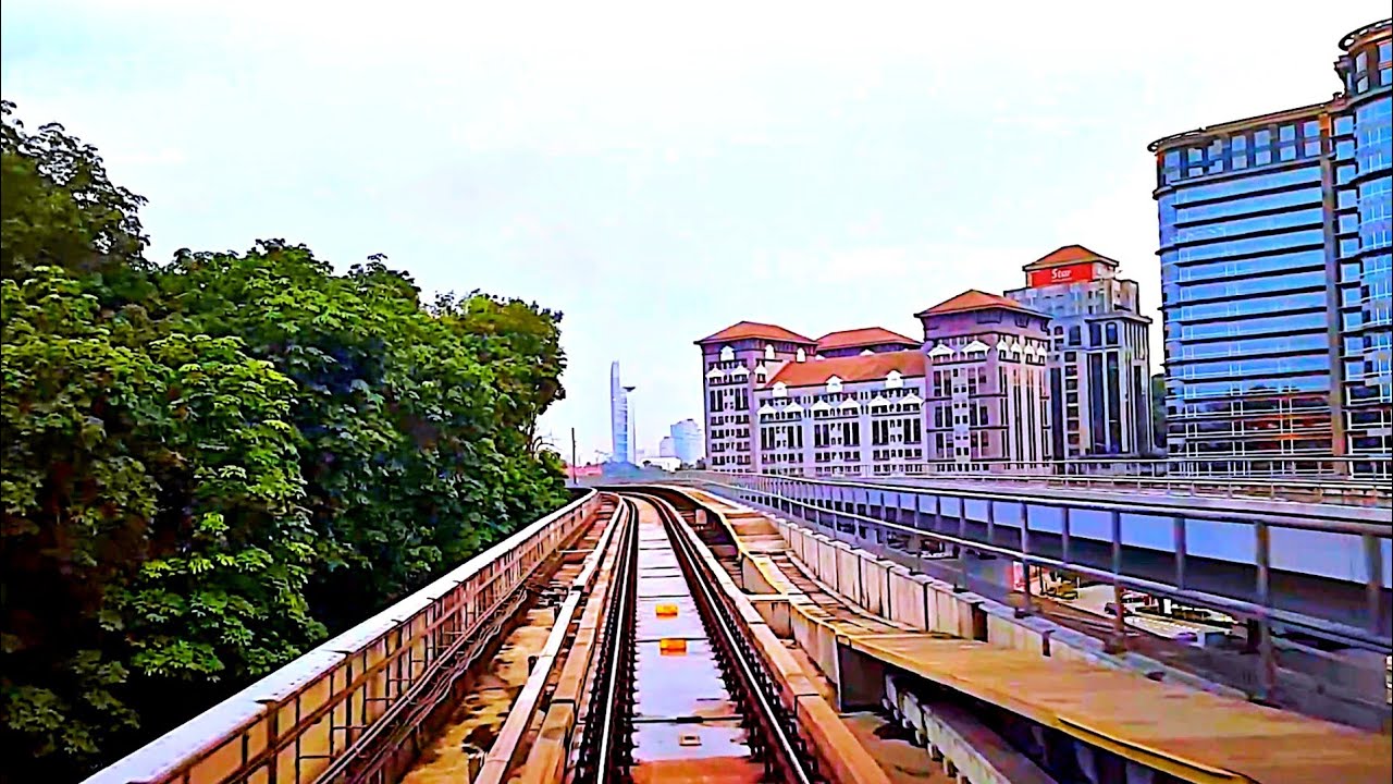 Куала-Лумпур Поездка на поезде MRT SBK Sungai Buloh - Bukit Bintang. Вид глазами машиниста
