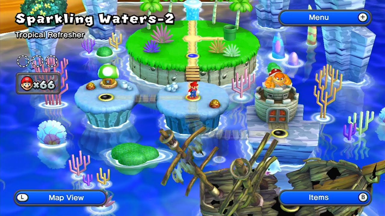 New Super Mario Bros. U - (3-2) - Tropical Refresher