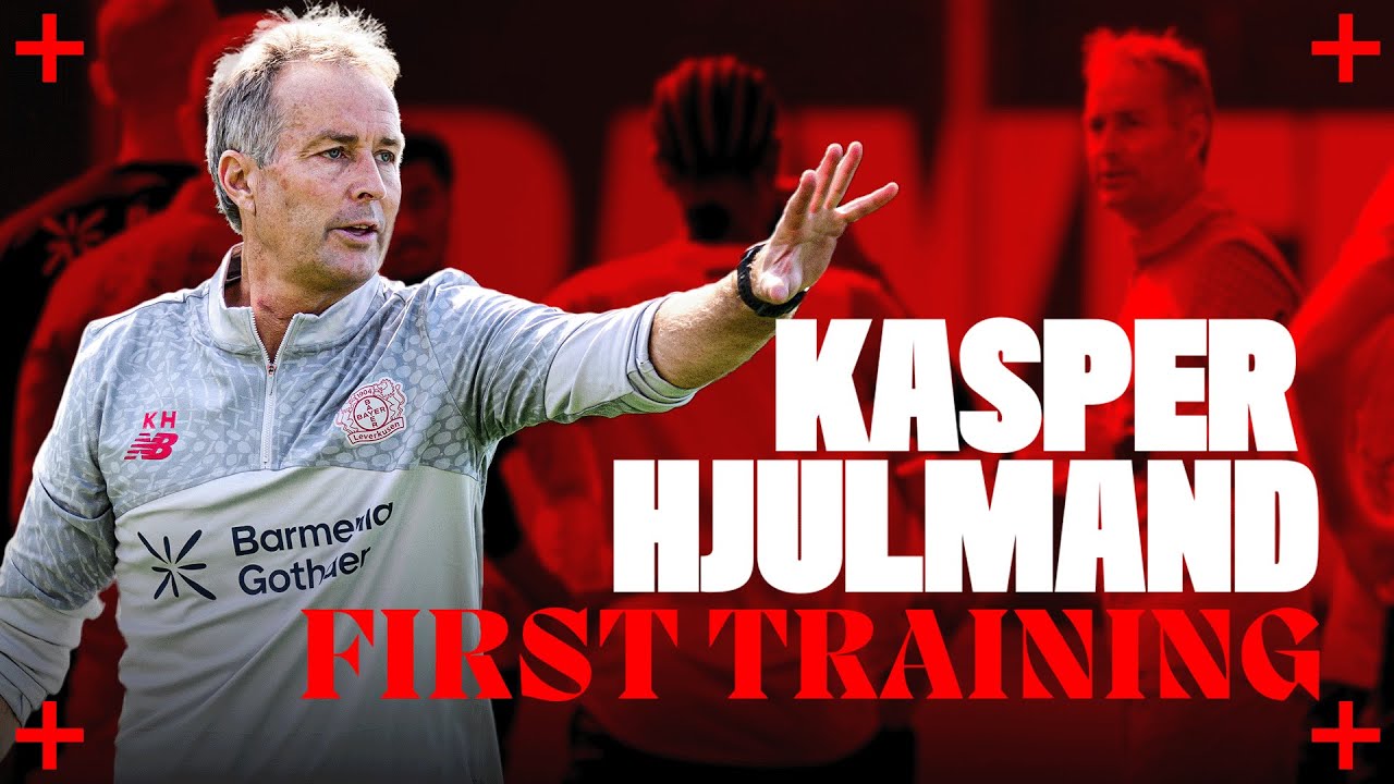 Kasper Hjulmand at Bayer 04: First training session with the new coach