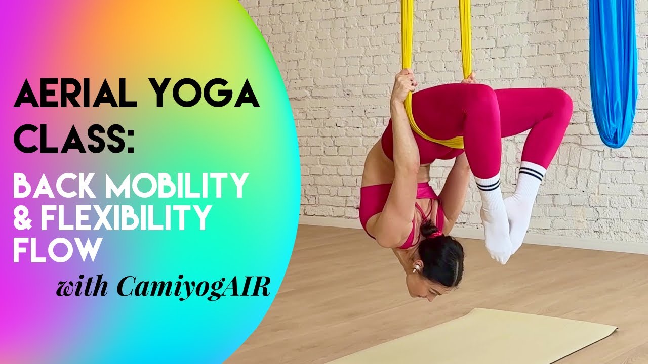 30 min Back Mobility & Flexibility Flow - Aerial Yoga Lesson 6 | All Levels Class | CamiyogAIR