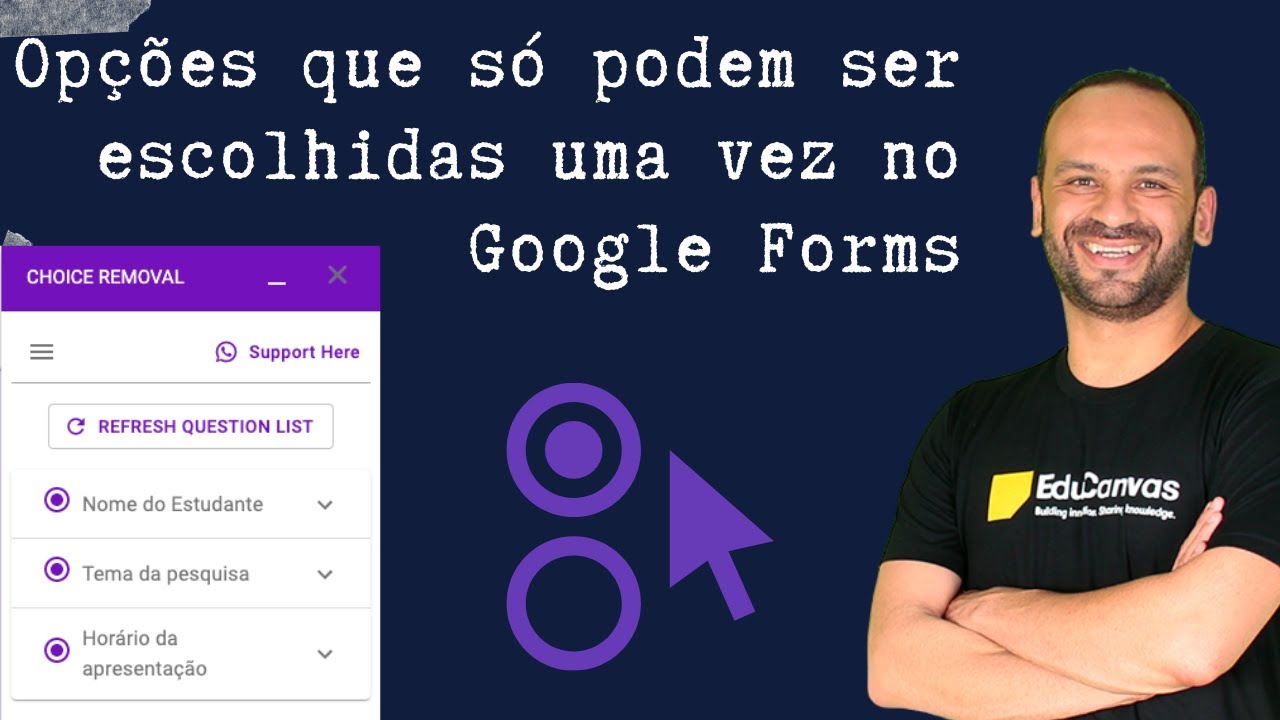 Criando formulários com opções que só podem ser escolhidas por um único estudante