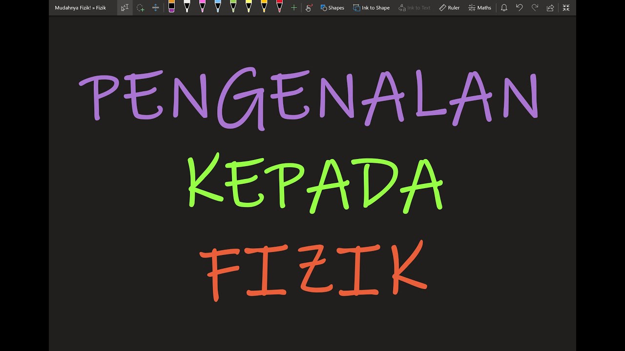 Fizik Tingkatan 4 Bab 1 KBSM: Pengenalan kepada Fizik